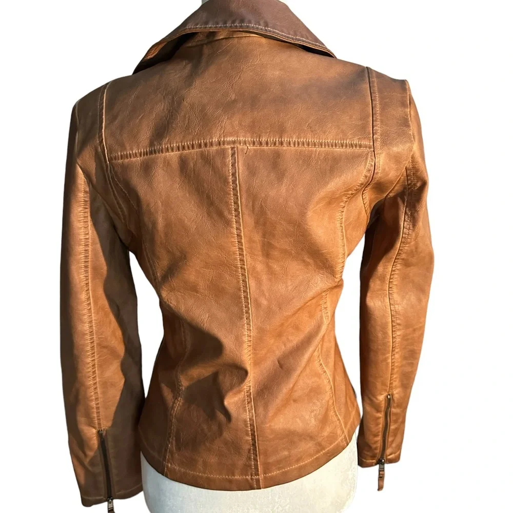 ❄️ Max Studio Moto Faux leather jacket XS - Picture 5 of 12